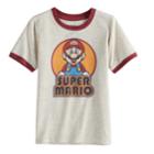 Boys 4-10 Jumping Beans&reg; Retro Super Mario Ringer Graphic Tee, Size: 10, Beige