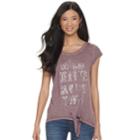 Women's Rock & Republic&reg; Wild Hearts Can't Be Tamed Graphic Tee, Size: Xs, Med Beige