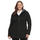 Plus Size Sebby Collection Long Fleece Jacket, Women's, Size: 2xl, Oxford