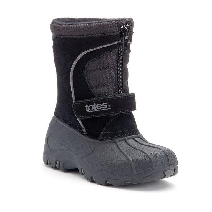 Totes Travis Toddler Boys' Winter Boots, Boy's, Size: 9 T, Black