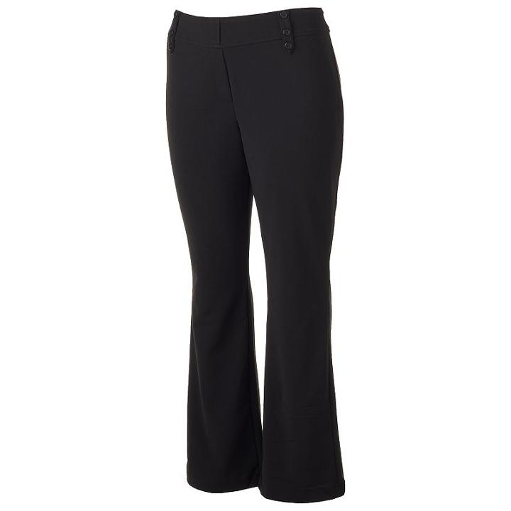 Juniors' Plus Size Joe B Pull-on Bootcut Pants, Teens, Size: 3xl, Black