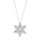Sterling Silver Lab-created Opal Snowflake Pendant Necklace, Women's, Size: 18, White