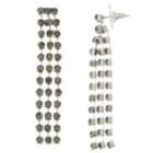 Simply Vera Vera Wang Simulated Crystal Linear Drop Earrings, Women's, Black