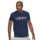 Men's Adidas Linear Graphic Tee, Size: Large, Blue (navy)