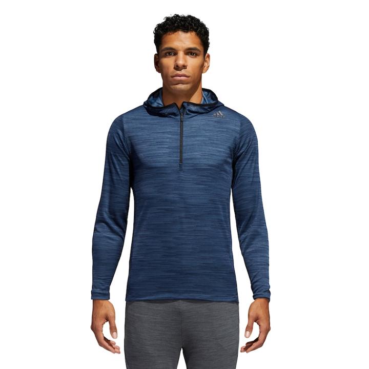 Men's Adidas Quarter-zip Tech Top, Size: Small, Blue (navy)