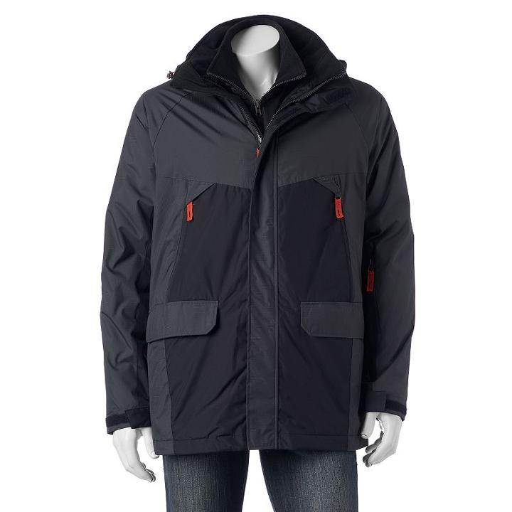 Men's Izod Colorblock Hooded 3-in-1 Systems Jacket, Size: Small, Ovrfl Oth