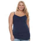 Juniors' Plus Size So&reg; Solid Tunic Camisole, Teens, Size: 3xl, Dark Blue