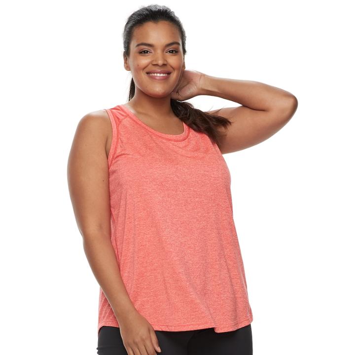 Plus Size Tek Gear&reg; Performance Tank, Women's, Size: 1xl, Med Orange