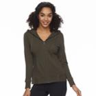 Petite Tek Gear&reg; Dry Tek Zip-front Hoodie, Women's, Size: M Petite, Dark Green
