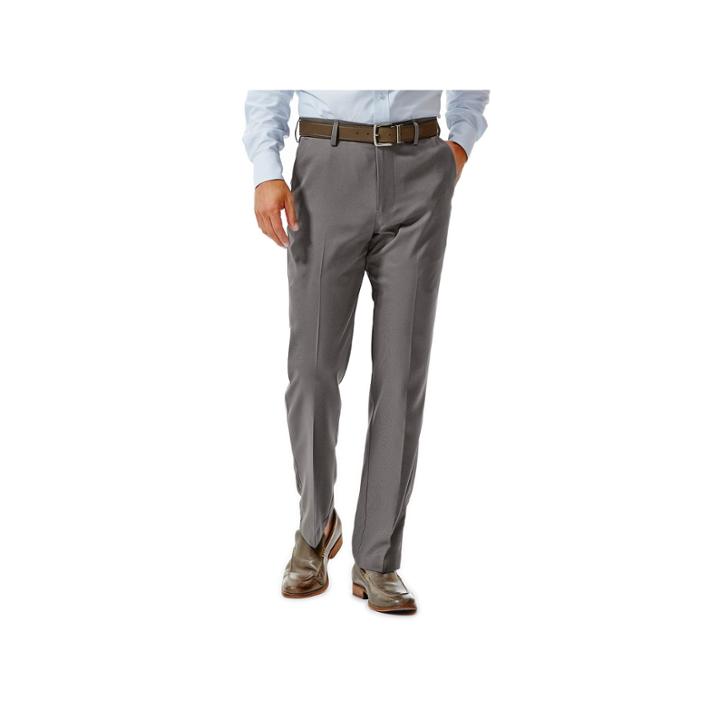 Big & Tall Haggar&reg; Straight-fit Performance Microfiber Slacks, Men's, Size: 46x29, Grey