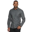Men's Marc Anthony Slim-fit Soft Touch Flannel Button-down Shirt, Size: Xxl, Grey