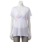 Juniors' Love This Life High Low Gratitude Graphic Tee, Girl's, Size: Xl, White