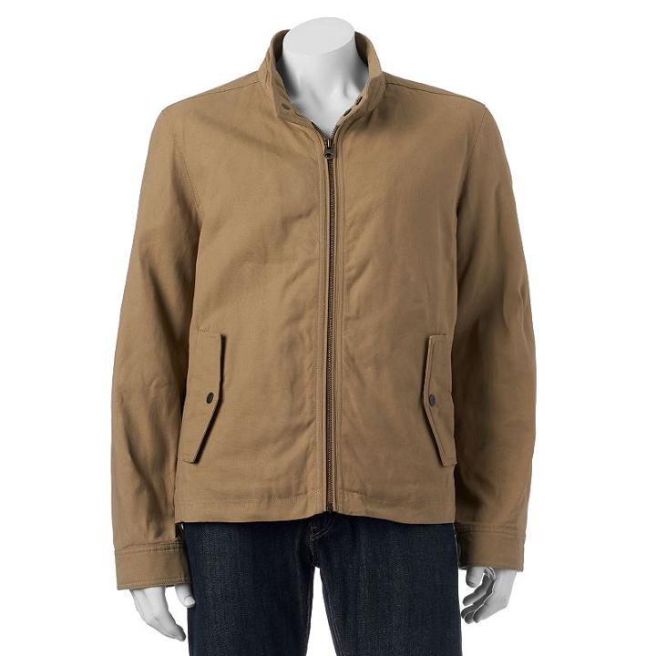 Men's Dockers Bomber Jacket, Size: Xl, Dark Beige