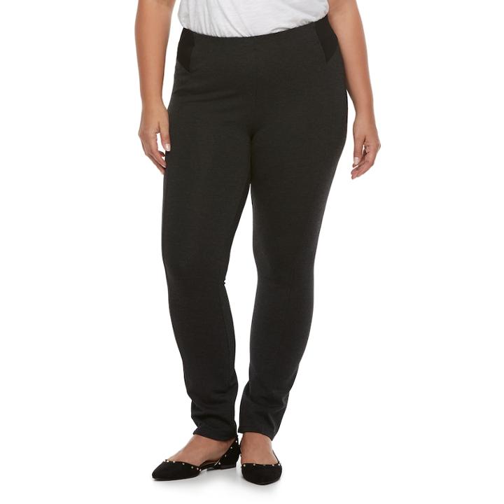 Plus Size Jennifer Lopez High Waisted Ponte Leggings, Women's, Size: 1xl, Oxford