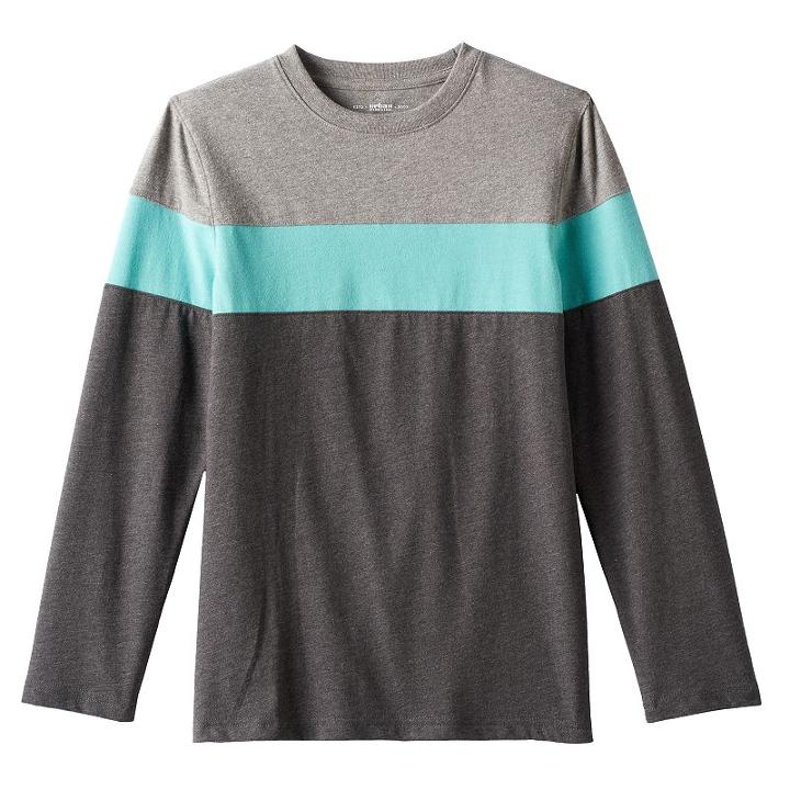 Boys 8-20 Urban Pipeline&reg; Colorblock Tee, Size: Medium, Med Grey