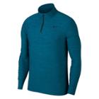 Men's Nike Breathe Quarter-zip Top, Size: Xl, Blue Other