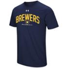 Men's Under Armour Milwaukee Brewers Arch Tee, Size: Small, Blue (navy)