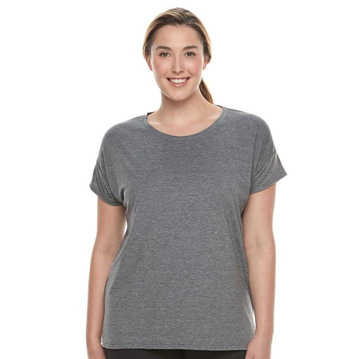 Plus Size Tek Gear&reg; Crewneck Jersey Tee, Women's, Size: 2xl, Black