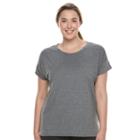 Plus Size Tek Gear&reg; Crewneck Jersey Tee, Women's, Size: 2xl, Black