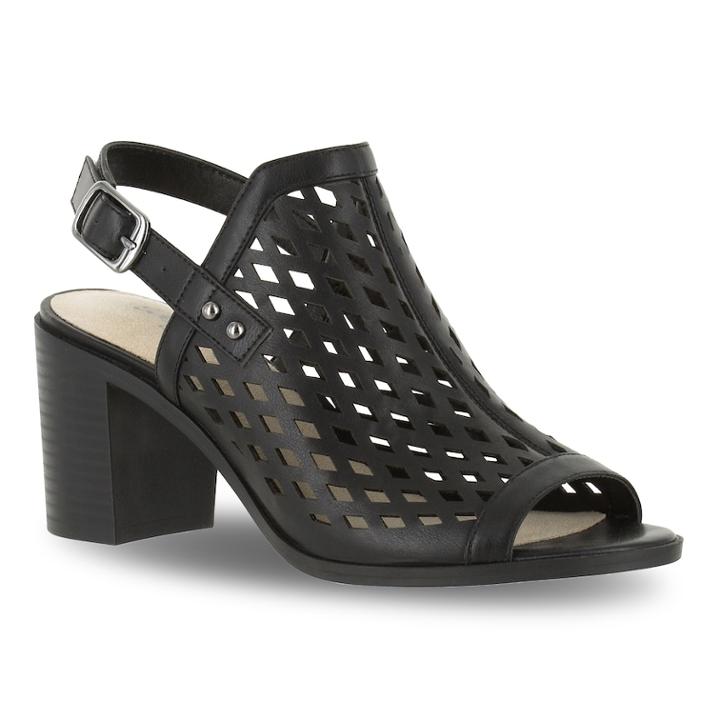Easy Street Erin Women's Block Heel Sandals, Size: Medium (7.5), Black