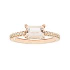 Boston Bay Diamonds 14k Rose Gold Morganite & 1/10 Carat T.w. Diamond Ring, Women's, Size: 5, Pink