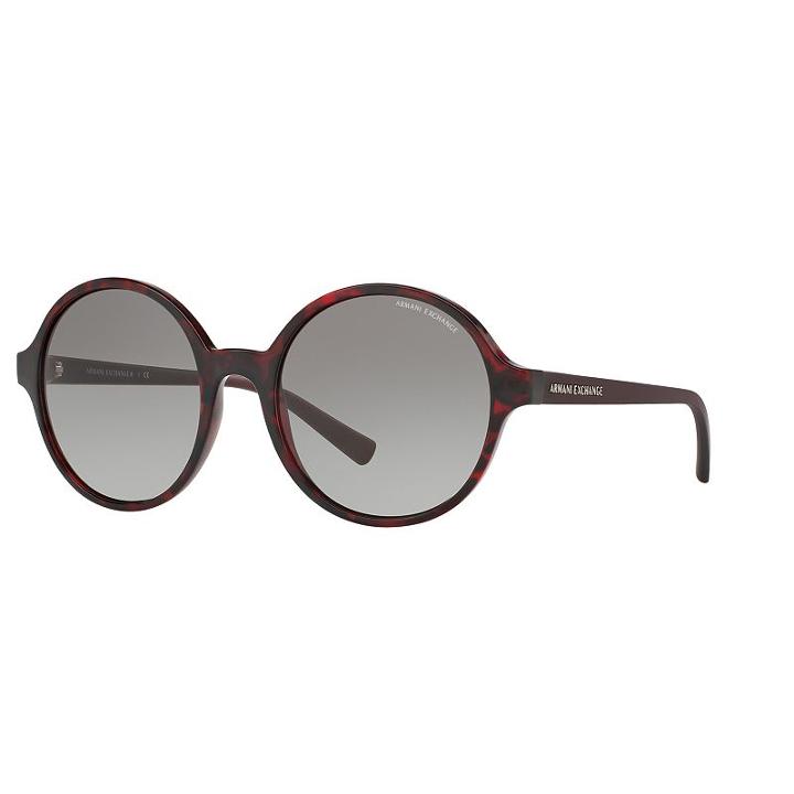 Armani Exchange Ax4059s 55mm Round Gradient Sunglasses, Women's, Beig/green (beig/khaki)