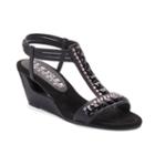 New York Transit Bold Move Women's Wedge Sandals, Size: Medium (9), Black