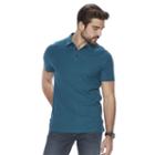 Big & Tall Men's Marc Anthony Luxury+ Solid Slim-fit Pique Polo, Size: 3xl Tall, Turquoise/blue (turq/aqua)