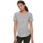 Petite Tek Gear&reg; Burnout Tee, Women's, Size: Xl Petite, Med Grey