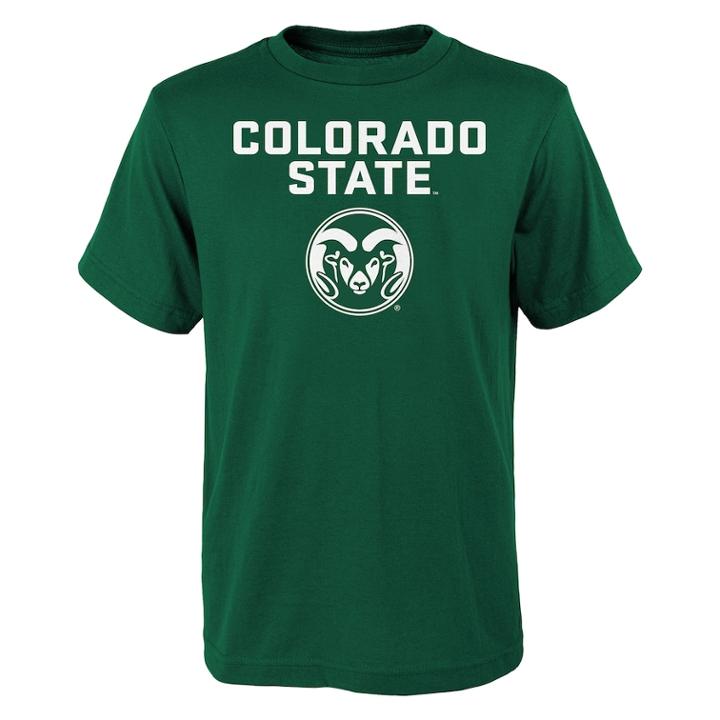 Boys' 4-18 Colorado State Rams Goal Line Tee, Size: 8-10, Dark Green