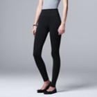 Women's Simply Vera Vera Wang Seamless Twill Leggings, Size: Xl, Black