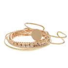 Mudd&reg; Bangle, Cuff & Stretch Bracelet Set, Women's, Gold