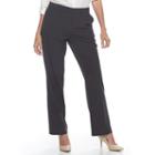 Women's Napa Valley Comfort Waist Straight-leg Pants, Size: 18 Avg/reg, Grey (charcoal)