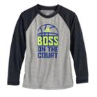 Boys 4-7x Adidas Boss On The Court Graphic Tee, Size: 5, Black