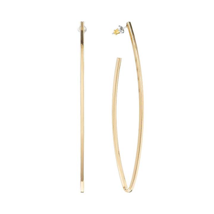 Jennifer Lopez Marquise Hoop Earrings, Women's, Yellow