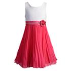 Girls 7-16 & Plus Size Pleated Dress, Size: 12, Dark Pink