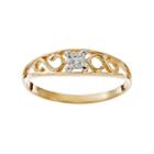 Charming Girl 14k Gold Scroll Ring - Kids, Yellow