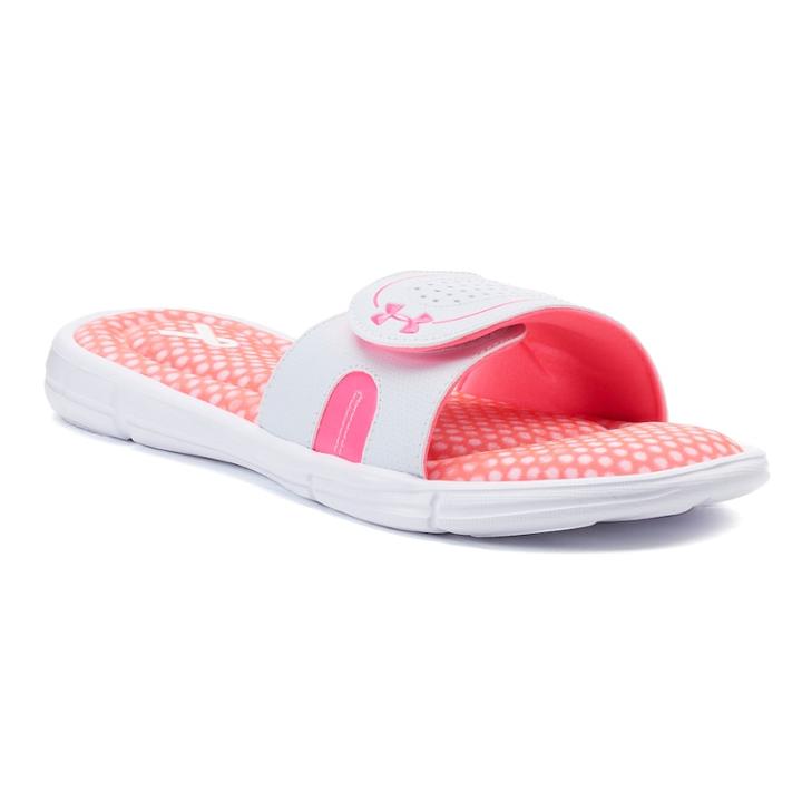 Under Armour Ignite Power In Pink Viii Women's Slide Sandals, Size: 8, Dark Red