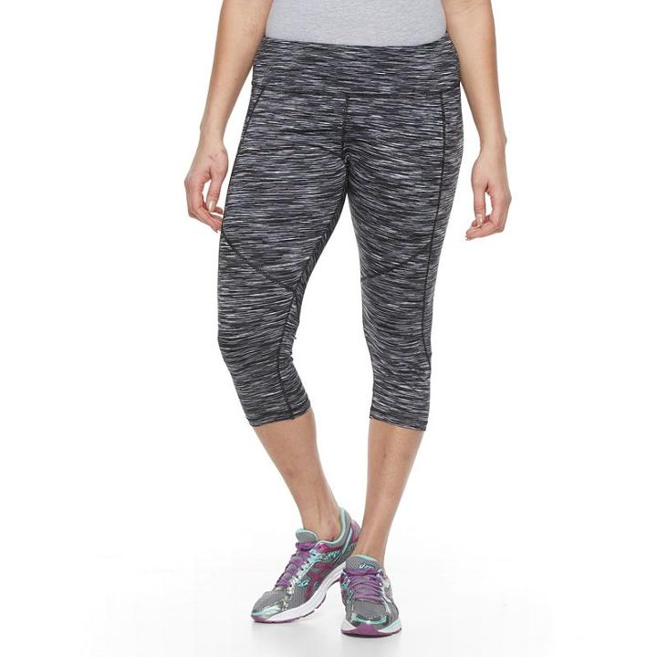 Plus Size Tek Gear&reg; Space-dyed Capris, Women's, Size: 3xl, Black