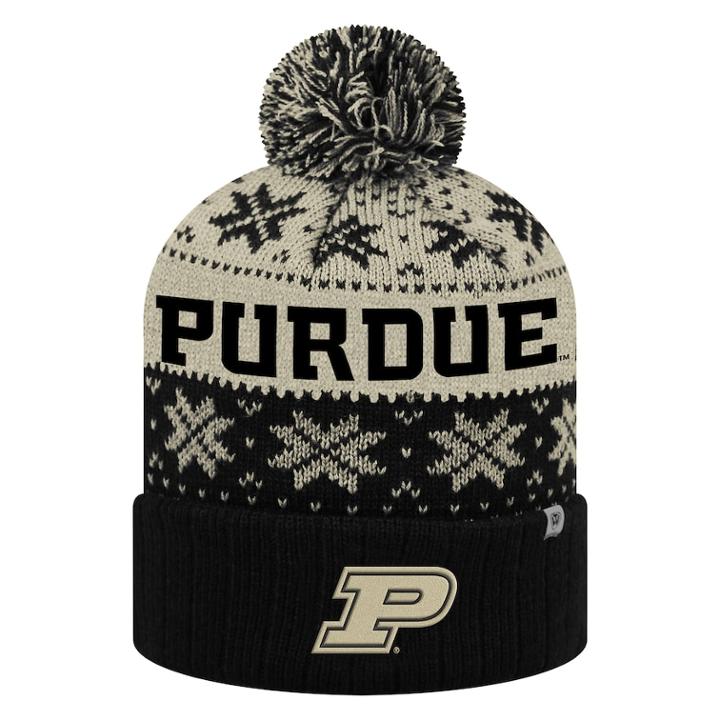 Adult Top Of The World Purdue Boilermakers Subarctic Beanie, Adult Unisex, Black