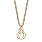 Napier Multi Strand Wavy Teardrop Pendant Necklace, Women's, Gold