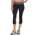 Petite Tek Gear&reg; Power Mesh Capri Workout Leggings, Women's, Size: L Petite, Black