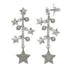 Simply Vera Vera Wang Nickel Free Star Fringe Drop Earrings, Women's, Black