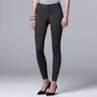 Women's Simply Vera Vera Wang Skinny Ponte Pants, Size: S Short, Light Grey