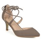 Journee Collection Cairo Women's Lace-up High Heels, Girl's, Size: Medium (8.5), Brown