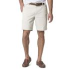 Men's Chaps Stretch Twill Shorts, Size: 36, Beig/green (beig/khaki)
