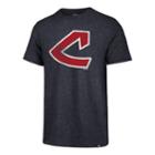 Men's '47 Brand Cleveland Indians Throwback Tee, Size: Large, Blue (navy)