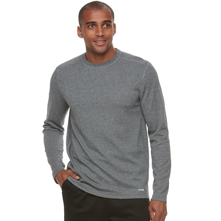 Men's Tek Gear&reg; Thermal Tee, Size: Medium, Dark Grey