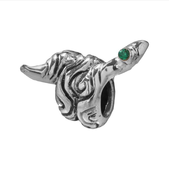 Individuality Beads Sterling Silver Snake Crystal Bead, Women's, Green
