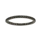 1/3 Carat T.w. Black Diamond Black Rhodium-plated 10k White Gold Eternity Ring, Women's, Size: 8